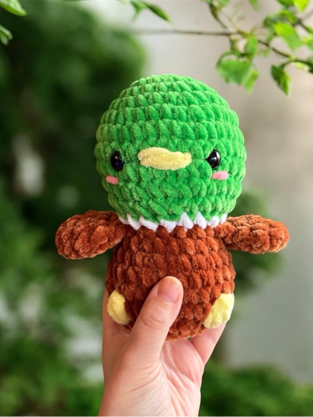 Handmade Crochet Mallard Duckie